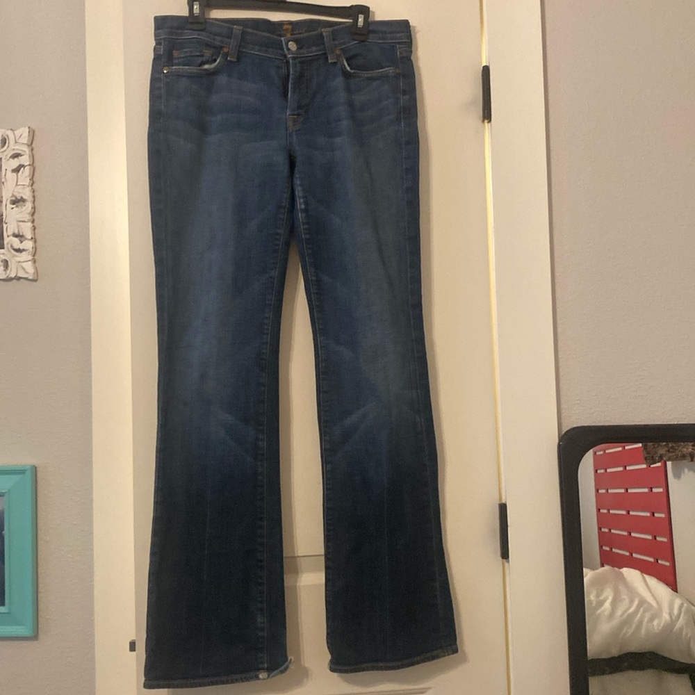 7 For All Mankind Mid Rise Bootcut Denim Jeans